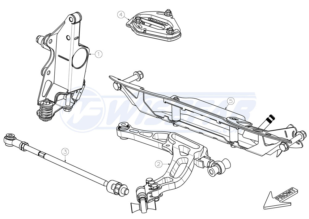 Wisefab Nissan S14 S15 V3 Front Rack Angle Kit