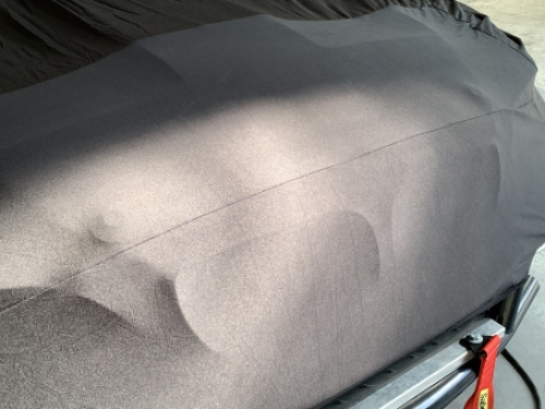 Soft car cover stretch