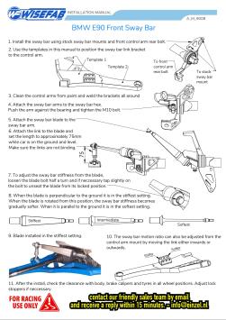 Wisefab Swaybar BMW E90 E92 E82  anti rollbar